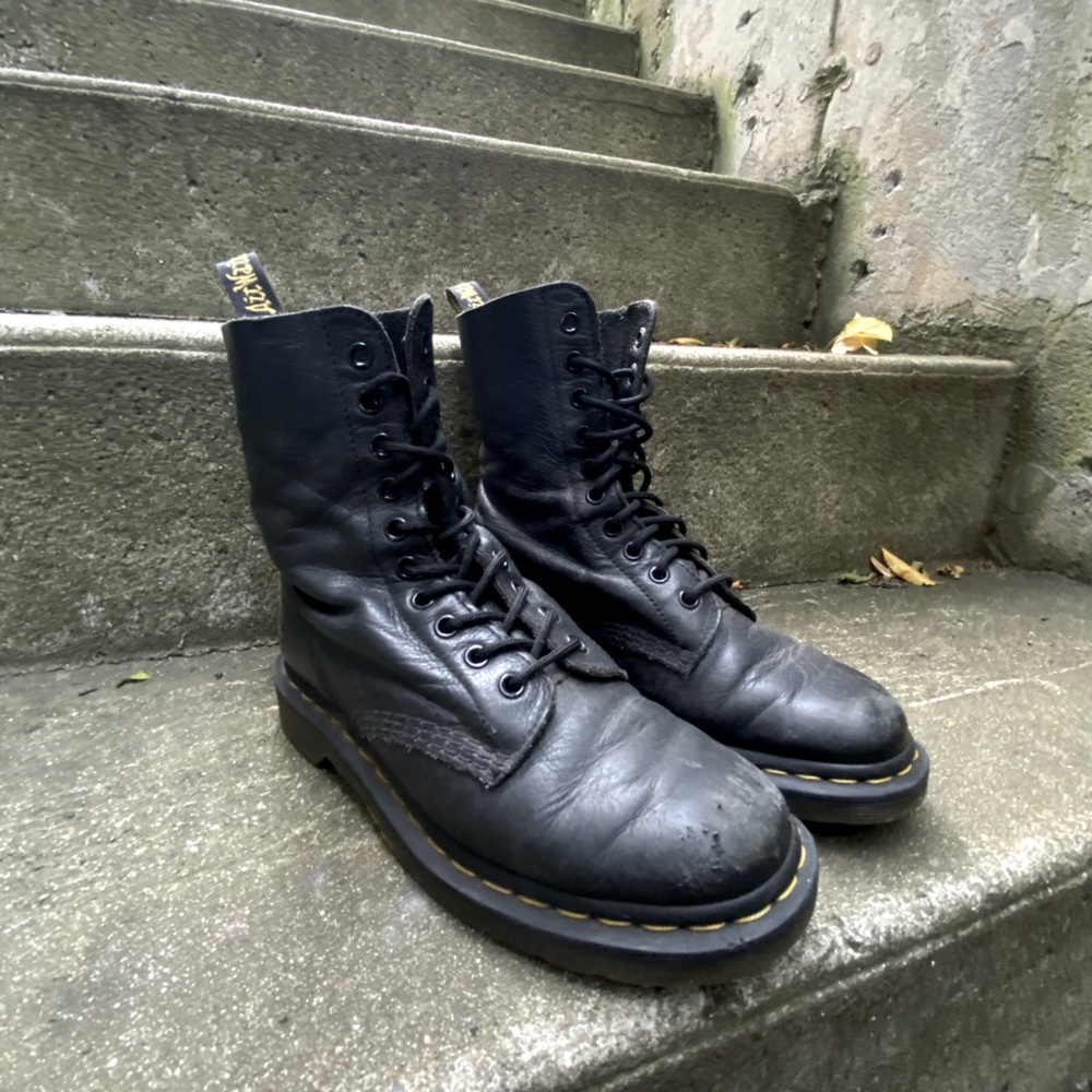 Size 7 Doc Martens worn in